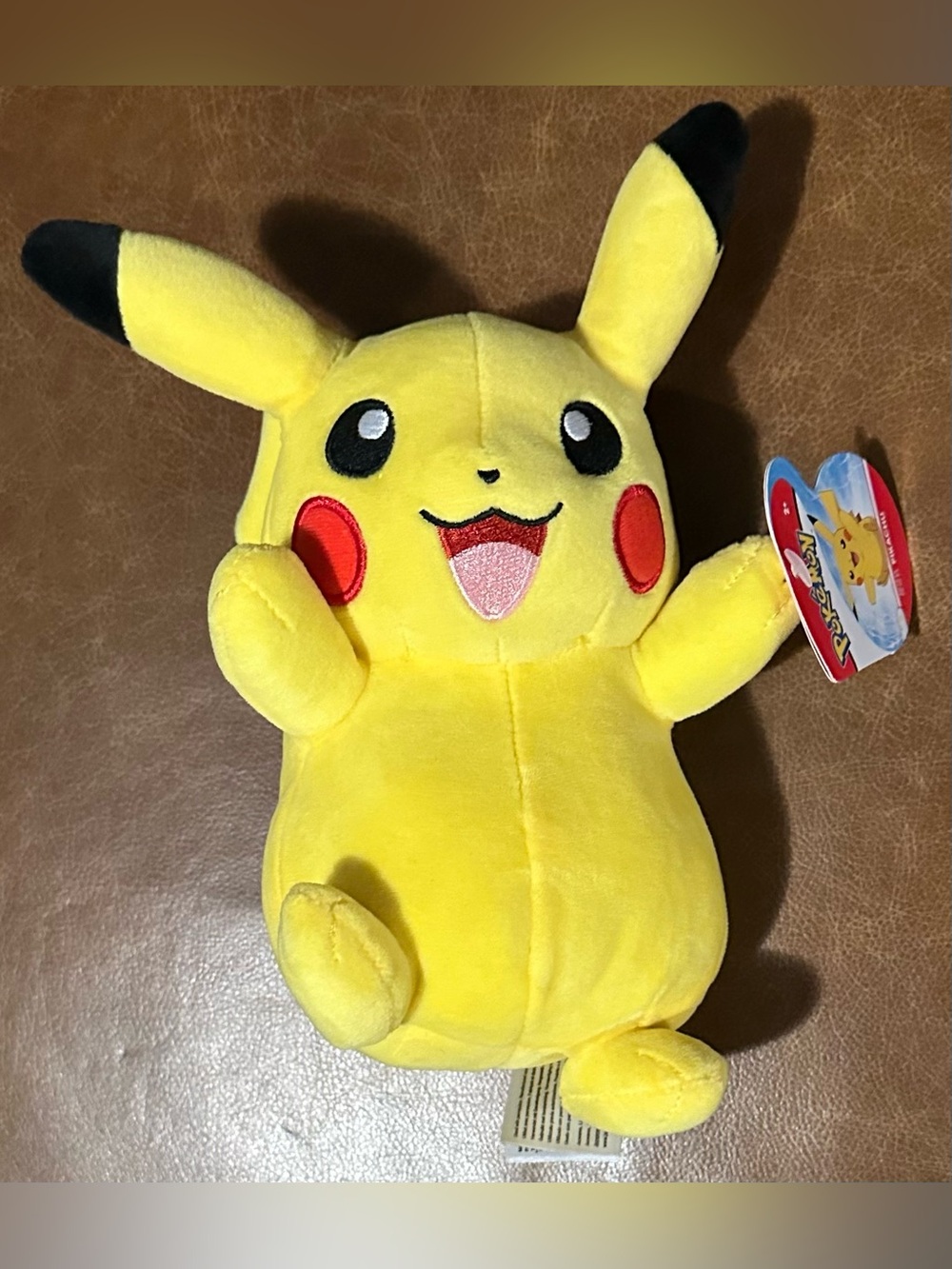 Pokemon Pikachu Plush - Bright Yellow with Red Cheeks and Black Ear Tips